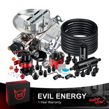 EVIL ENERGY 650 CFM 4-Barrel Carburetor Kit Electric Choke Fuel Pump picture