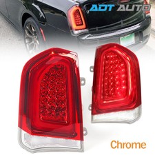 For Chrysler 300 2015-2023 Chrome Full LED Tail Lights Brake Lamps Left & Right picture