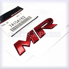 GENUINE OEM  MITSUBISHI LANCER EVOLUTION  REAR EMBLEM RED LETTERS “MR”  7415A162 picture
