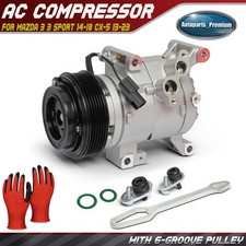 A/C Compressor w/ 10S13 Style for Mazda CX-5 2013-2023 3 3 Sport 2.0L 2.5L 12V picture