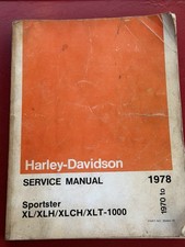 Vintage 1970-1978 Harley Sportster Service Manual OEM 99484-78 XL XLH XLCH XLT picture