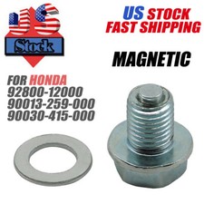 For Honda Engine Crankcase Magnetic Oil Drain Plug Bolt M12 Replaces 92800-12000 picture