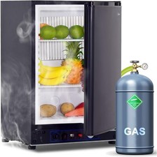2.1 Cu Ft Propane Refrigerator 110V/12V Gas  3-Way Fridge Camping RV Portable picture