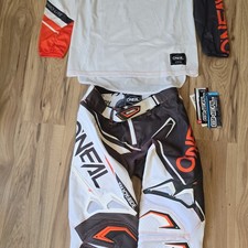 ONEAL HW Rizer Men's Jersey/Pants Set Grey And Orange Motocross picture