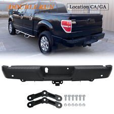 Black Rear Bumper Step Pad For Ford F-150 2015-2020 With Tow Hitch&Sensor Holes picture