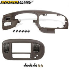 Fit For 97-03 Ford F150 Dash Pad Bezel +Center Dash Radio Bezel w/Air Vent Brown picture