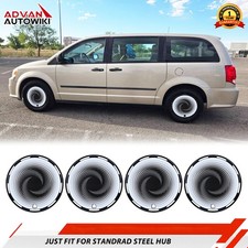 Universal 17'' Aerodisc Full Coverage Wheel Covers Flat Hubcaps 3D Effect Cloud picture