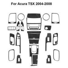 27Pcs Carbon Fiber Full Interior Kit Cover Trim Sticker For Acura TSX 2004-08 picture