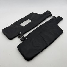 Porsche 911 Targa Sun Visor Pair BLACK Left & Right w/ Passenger Mirror VISORS picture