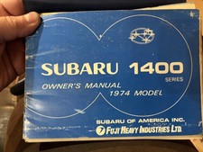 Original 1974 Subaru 1400 Owner's Packet Complete with Warranty Booklet & Pouch picture