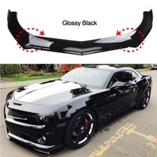 Front Bumper Lip Spoiler Splitter Body Kit For Chevrolet Camaro SS Glossy Black picture
