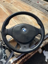 ⭐96-02 Bmw E36 Z3 Leather M Sport 3 Spoke Steering Wheel Black Factory Oem picture
