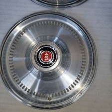 70S FORD HUBCAPS RED CAT LOGO RARE 16IN (4 HUBCATS). picture