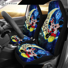 Mickey and Minnie Mouse Love You to the Moon Car Seat Covers (set of 2) picture