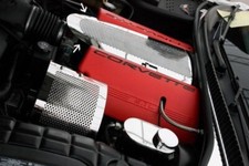 1997-2004 C5/Z06 CORVETTE - PLENUM COVER LOW PROFILE | PERFORATED STAINLESS STEE picture