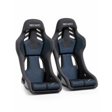 (pair ) Recaro RSS BK (Large / FRP) Black / Blue Bucket Seats 81-089.67.643-0 picture