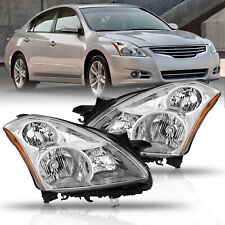 For 2010 2011 2012 Altima Sedan Chrome Headlights Headlamps 13-15 Left+Right picture