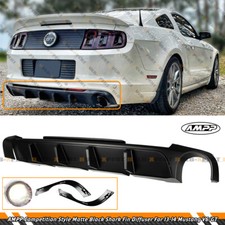 For 2013-2014 Ford Mustang GT V6 AMPP Competition Style Matt Black Rear Diffuser picture