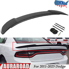 Fits 2011-23 Dodge Charger SRT Rear Trunk Spoiler Wing Hellcat Style Matte Black picture