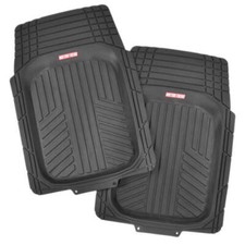 Motor Trend Rubber Car Floor Mats Black Automotive Interior 2pc Set Front Liners picture