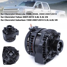 Black 300A High Output Alternator For Chevrolet Silverado Tahoe Suburban 2007-14 picture
