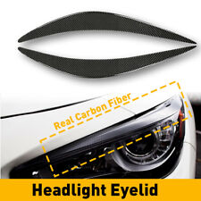 2X Fit FOR 2014-2022 INFINITI Q50 GLOSSY BLACK HEADLIGHT EYE LID COVER EYEBROW E picture