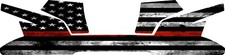 16-CURRENT POLARIS GENERAL TAILGATE MATTE THIN RED LINE AMERICAN FLAG picture