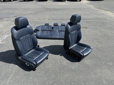 2018 - 2020 BMW M550I G30 Front Rear Dark Blue Leather Heated Bucket Seats Set picture