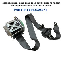 2013 14 15 16 2017 Buick Encore front right side seat belt BLACK 19353917 picture