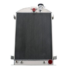 Aluminum 4-Rows Radiator For Ford MODEL A Hot Rod Chevy V8 3.3L 1933 1934 1935 picture