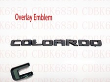 1x Gloss Black Overlay emblem Fit 2021-2022 Chevrolet Colorado LT Black Emblem picture