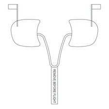 Cessna 177B Cardinal Cowl Plugs w/ RBF Streamer (Color: Red) picture