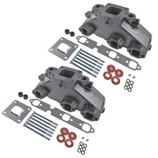 2x Exhaust Manifold for Mercruiser GM 4.3 V6 02-UP Dry Joint Riser 864612T01 picture