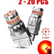 2-20x AUXITO LED 3157 3156 3457 4057 Replace Brake Stop Light Red Bulb SMD Flash picture