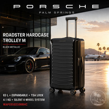 Genuine Porsche Design Roadster Hardcase Trolley M Black WAP0350250RRHC picture