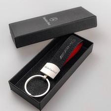 Mercedes-Benz AMG Keychain Keyring Car Logo Gift Motorsport Leather Alloy picture
