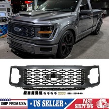 For 2024 2025 2026 Ford F-150 F150 XLT STX Carbonized Gray Front Bumper Grille picture