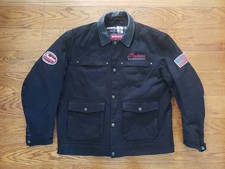 GENUINE INDIAN MOTORCYCLE BRAND MEN'S HEAVY TEXTILE JACKET BLACK w/Leather XL picture