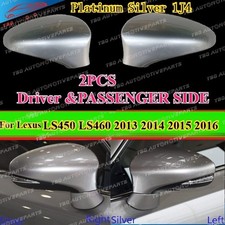 2PCS Platinum Silver Driver &PASSENGER Side Mirror Cover For Lexus LS 2013-2016 picture