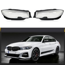 Fits For 2019-2021 BMW 3 SERIES G20 Left & Right Side Headlight Lens Cover picture