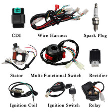 CDI Complete Wiring Harness Kit for 125cc ATV Quad 4 Wheeler Dirt Bike 110cc picture