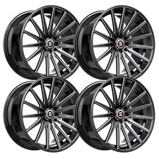 (Set-4) Spec-1 SP-69 17x7.5 5x114.3/5x120 42mm Black Milled wheels rims 17 Inch picture