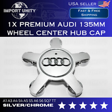 1X REPLACEMENT AUDI SILVER CHROME 135MM SPYDER WHEEL CENTER CAP 4F0601165N OE picture