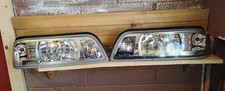 87-93 Ford Mustang Chrome Housing 1 pcs Headlights +Corner+Turn Signal Amber picture