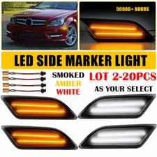 Smoked Side Marker Parking Light For Mercedes Benz C250 C300 C350 C63 2012-2014 picture