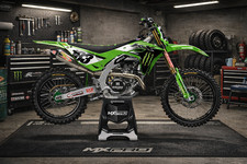 Fits Kawasaki KX450F (2024, 25, 2026 ) and KX250F (2025-2026) graphic kit decals picture