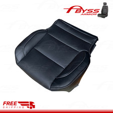 For 2014-2019 Tahoe Suburban LTZ Driver Bottom Leather Seat Cover Black picture