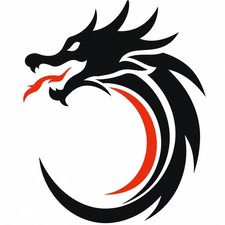 Pack of 2 Tribal Dragon Head Car Decals Waterproof Funny Bumper Stickers picture