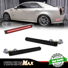 For 2008-13 Cadillac CTS CTS-V Blood Smoke Lens LED Rear Side Marker Lights Pair picture