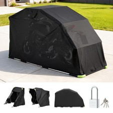 VEVOR Motorcycle Storage Shelter Flip-Up Garage Tent with Lock 110x43x63 in picture